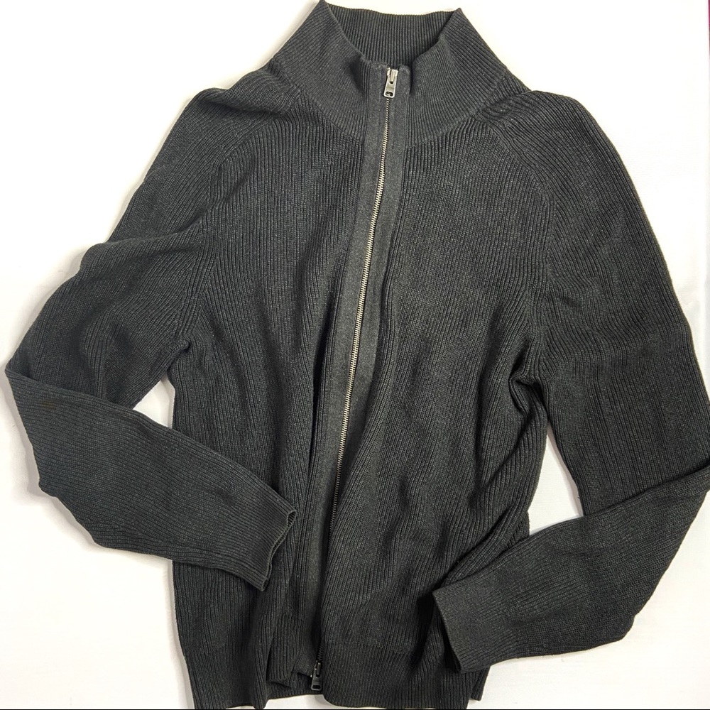 Express Men’s Grey Zip up Sweater